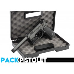 PACK PISTOLET CZ75/SILENCIEUX/LASER/MALLETTEArmurerie PBG 62 Pack pistolet
