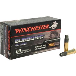 WINCHESTER 22 SUBSONIC X50Armurerie PBG 62 Munitions petits calibres