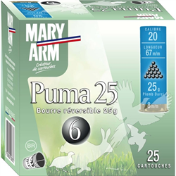 MARY ARMS 20/6 BOURRE REVERSIBLEArmurerie PBG 62 Calibre 20