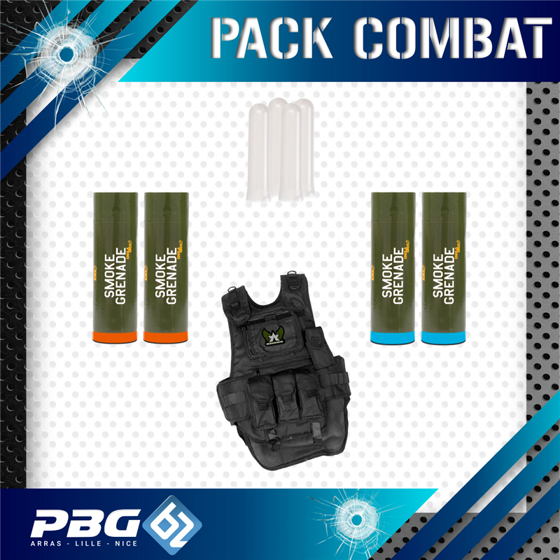 PACK COMBAT EQUIPEMENT RANGERS NOIRArmurerie PBG 62 Pack équipements paintball