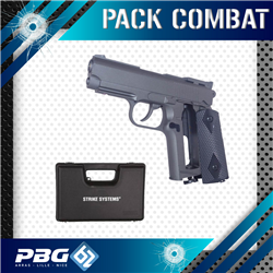 PACK COMBAT PISTOLET 1911 CO2 FULL METAL + MALETTEArmurerie PBG 62 Pack pistolet